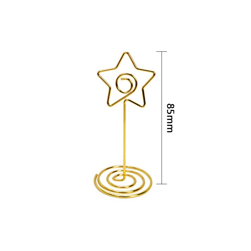 Multi Style Desktop Photo Clips Office Crative Business Card Metal Clips Wedding Party Table Number Cards Holder Decorations