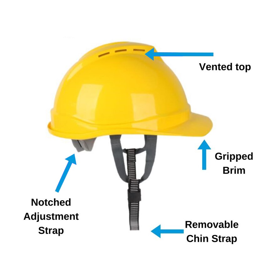 Safety Helmet Work Hard Hat Cap Warehouse Worker PE Plastic Insulation Material Red Yellow Workplace Safety Head Protection