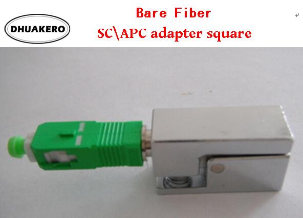 AB221 fiber optical coupler metal suqare SC\APC bare fiber adapter OTDR test