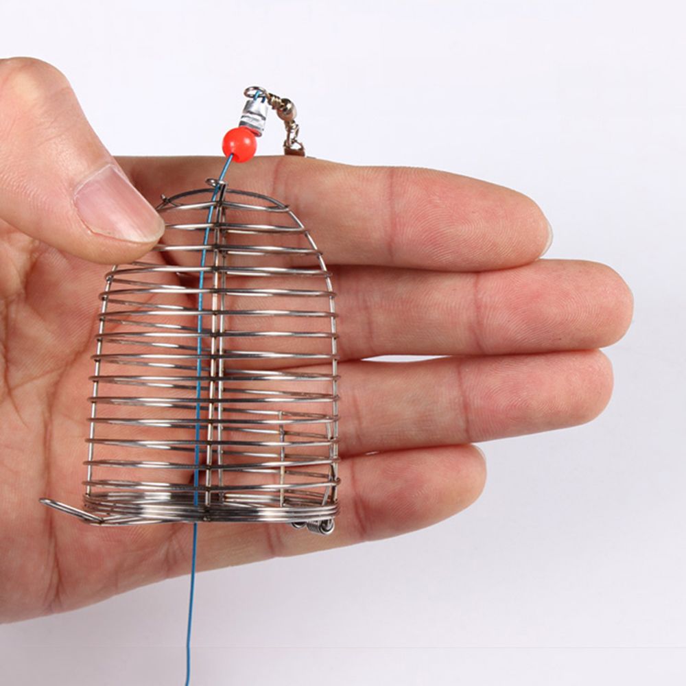 Liten fällhållare fiskbete dragburar fiskebete bur fiskematare betekorg