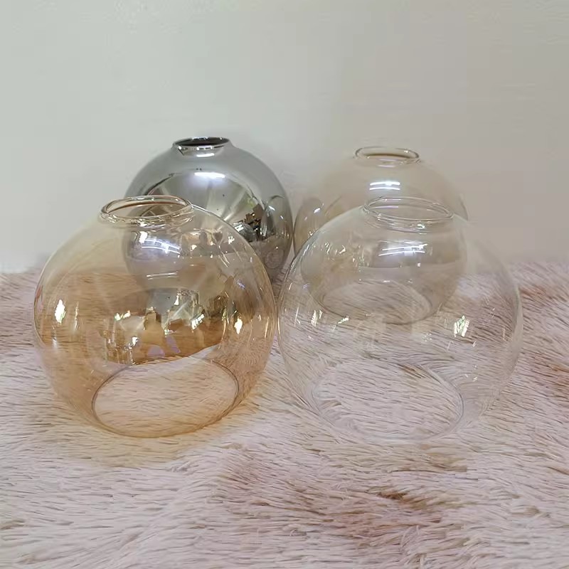 D 13Cm D 15Cm D 18Cm D 20Cm D 25Cm Met De Hand Geblazen Helder Glas Globe Lampenkap Vervangen Met 2 Uiteinden Opening Glazen Deksel Bal Lampshad