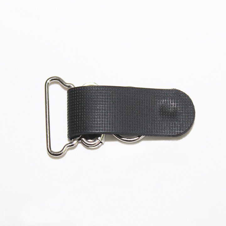 Porte-jarretelles à Clip en métal, 12 pièces/lot, 20mm, 0.8 pouces, accessoires de vêtement, boucle amovible, bas, clips en métal noir + PP: silver black