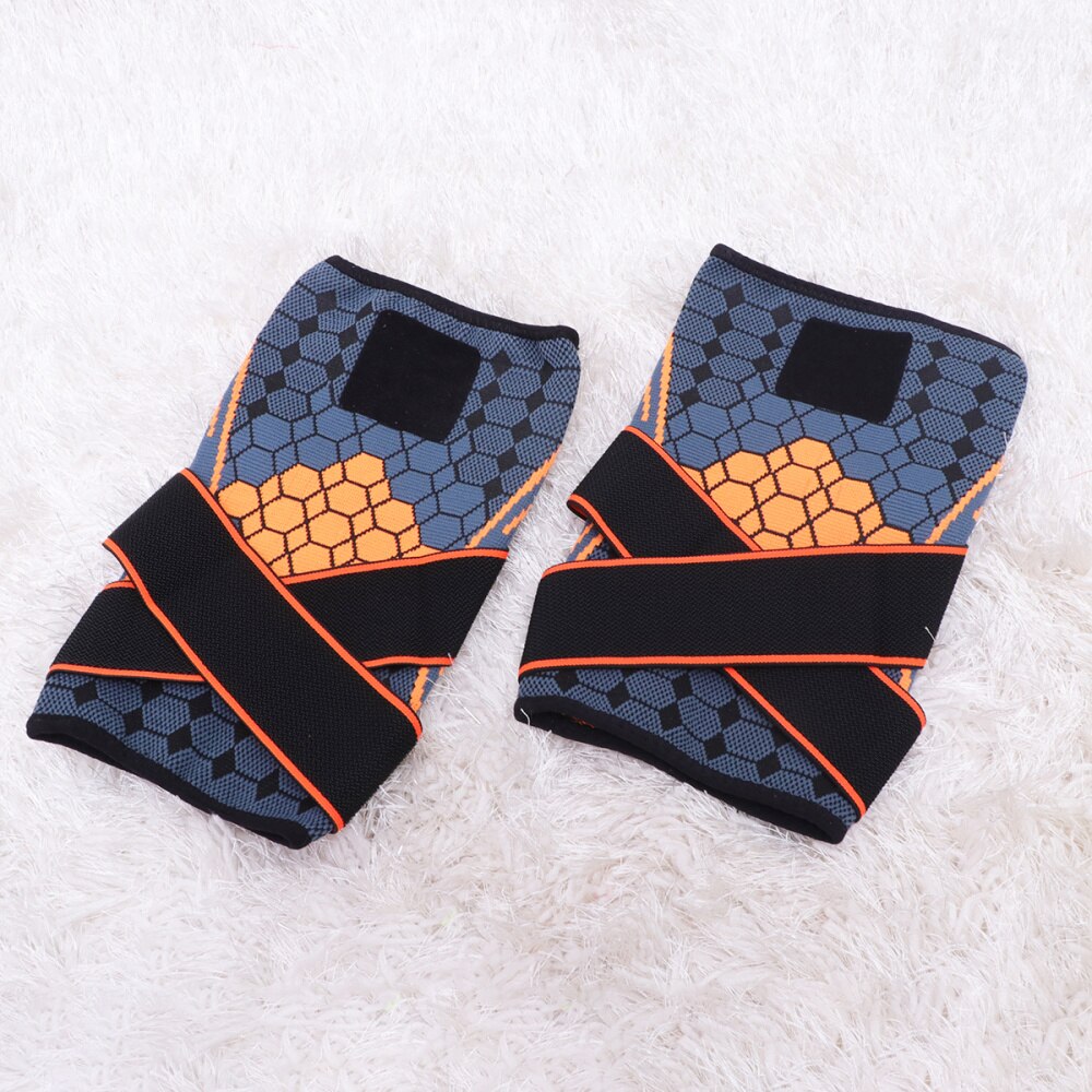 1 Paar Nylon Sport Beschermende Kleding Ondersteuning Druk Knie Pads Ademend Knie Protector Sleeve Voor Basketbal Klimmen (Blauw Si