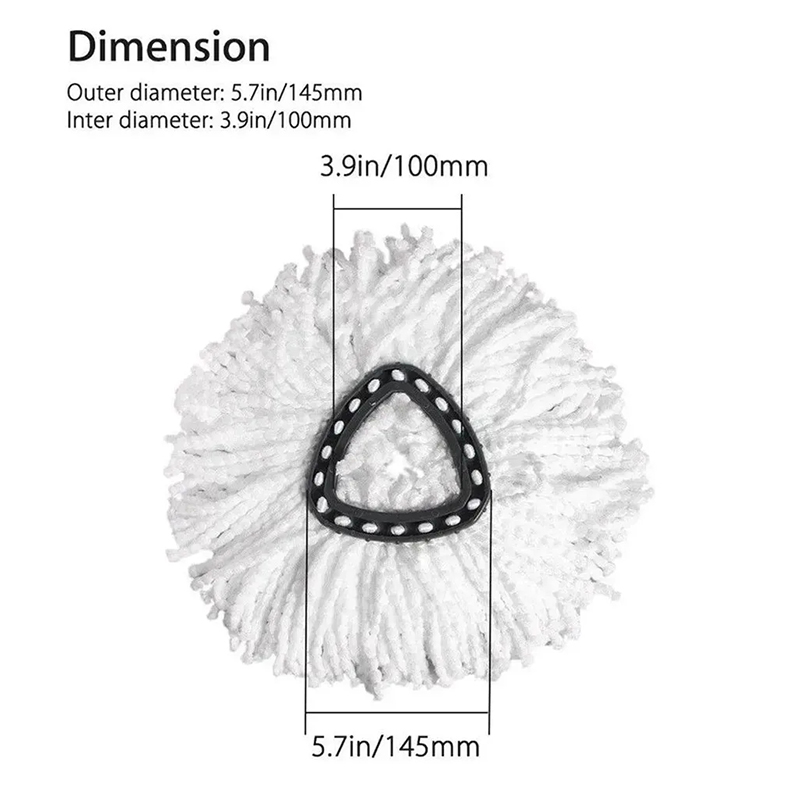 Spin Mop for O-Cedar RinseClean Easy Cleaning Replacement Heads Mop Replace Refills Triangle Microfiber Mop Head Accessories