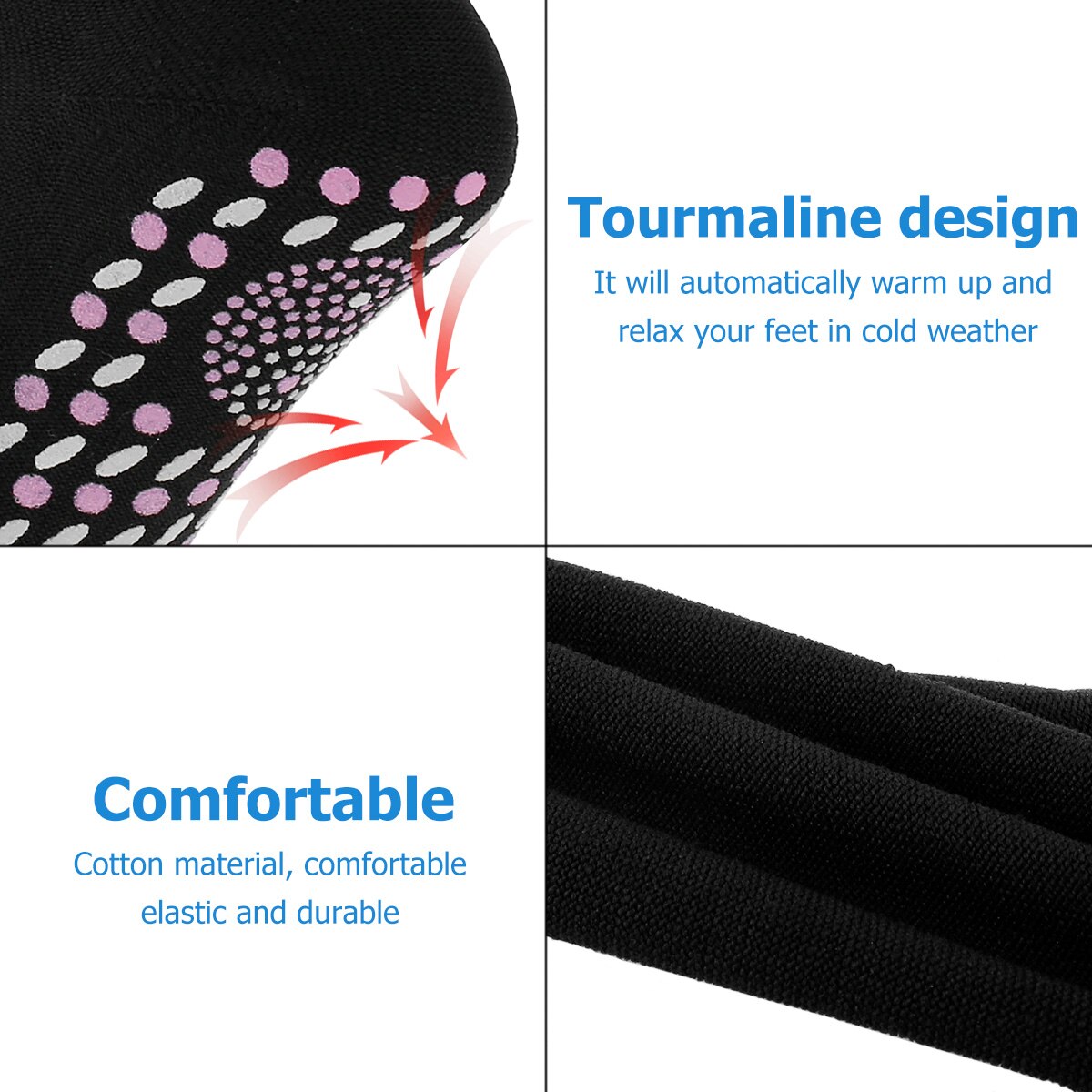 3/4/5 Pair Self-Heating Socks Winter Outdoor Warm Heat Insulated Socks Thermal Socks for Hiking Camping Fishing Cycling Skiing