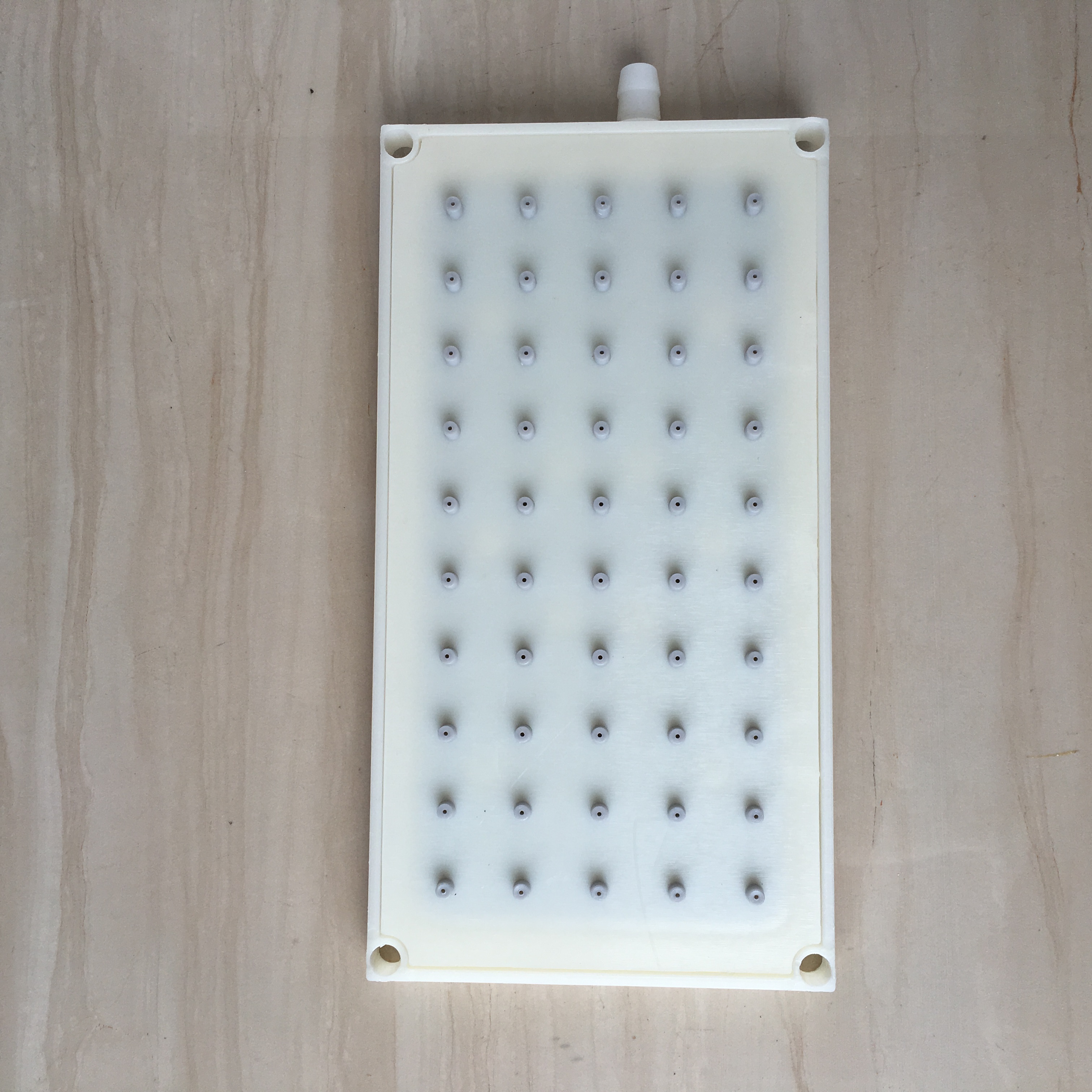 ABS 20.5X10.9cm douche rectangulaire 10mm type d'intubation pomme de douche 5*10 trou accessoires de pomme de douche à pulvérisation supérieure