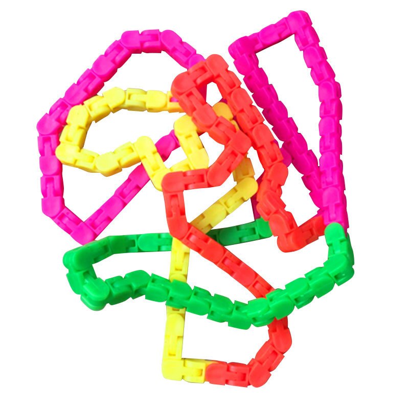 1pc hassua kappaletta napsauttaa ja napsauttaa leikkiä leluja lapset autismi käärme palapelit klassinen aistillinen lelu 28*1*1cm: 2 kpl satunnainen väri