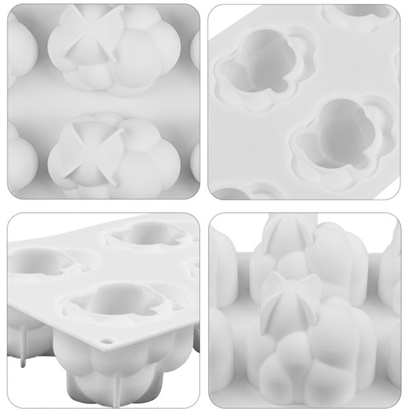 Molde de silicona con forma de nube 3D, herramientas de decoración de tartas, Mousse, postres, accesorios para hornear, 6 cavidades
