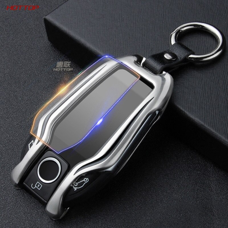Metall + silikagel bil led display nøkkel deksel etui for bmw 7 series  i8 740 730li x3 x5: D sølv 3 stk