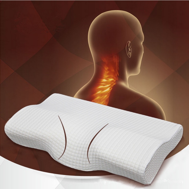 Orthopedische Latex Magnetische 50*30Cm Witte Kleur Nekkussen Trage Rebound Memory Foam Kussen Cervicale Gezondheidszorg Pijn release