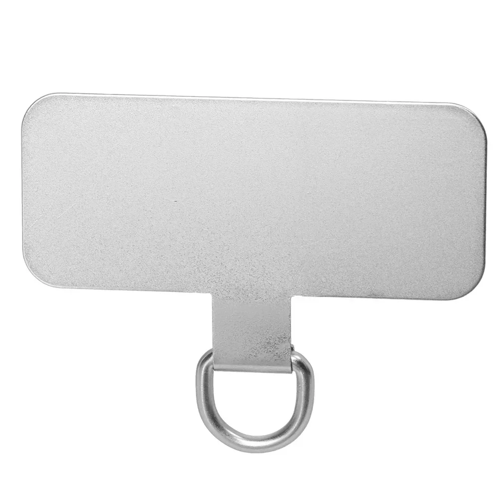 Metal Phone Tether Tab with Anti-Scratch Film Universal Mobile Phone Lanyard Gasket Replacement Stainless Steel Phone Patch Pads: Red / Pink