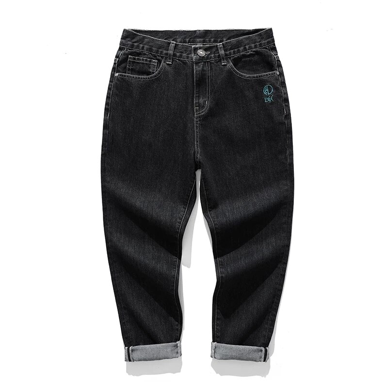 Pluss størrelse 5xl 6xl 7xl #39 harem jeans høst løse casual hip-hop stil street denim bukser merke herrebukser