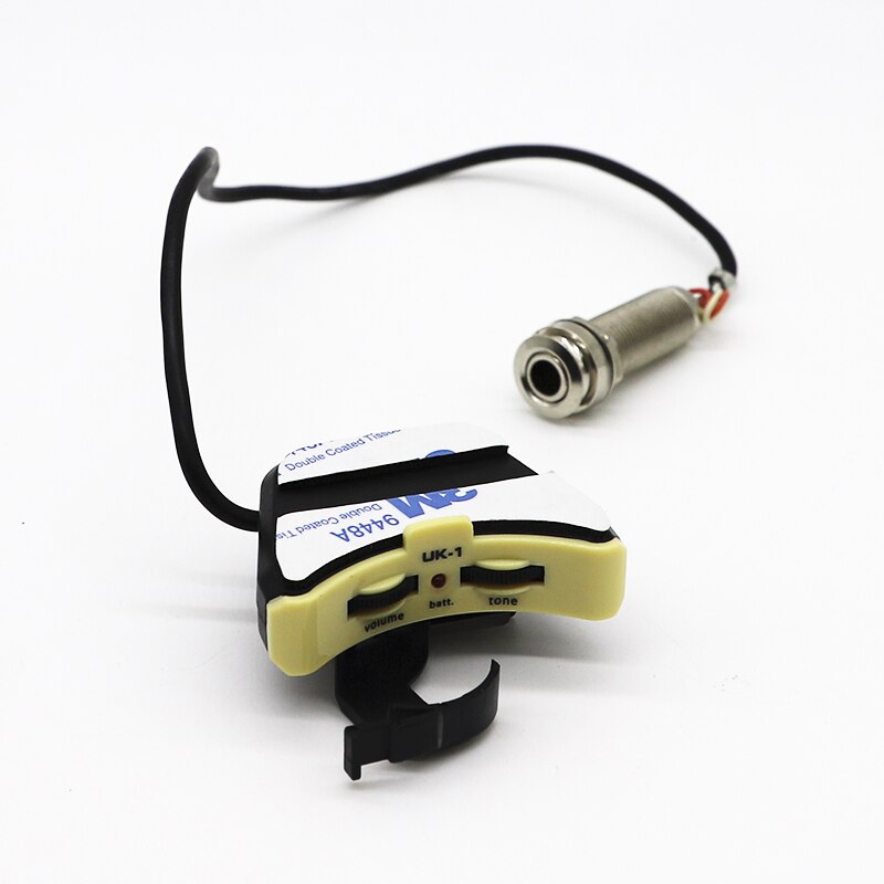 Micro de rosace de ukulélé avec prise jack pour guitare ukulélé hawaïenne