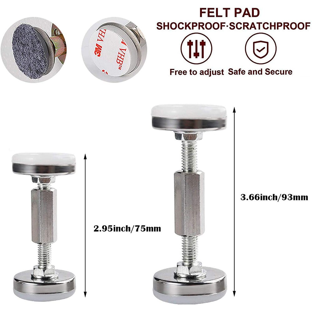 Adjustable Threaded Bed Frame Headboard Stoppers 30-120mm Bed Frame Anti-Shake Tool Hardware Fasteners Home Fixed Tool