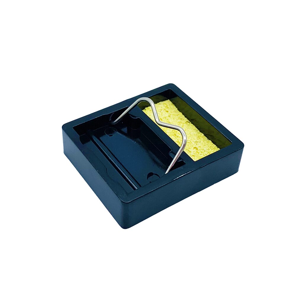 Soporte portátil de hierro para soldar, soporte de estaño para soldar con esponja de limpieza de soldadura, accesorios de soldador eléctrico: G no Sponge