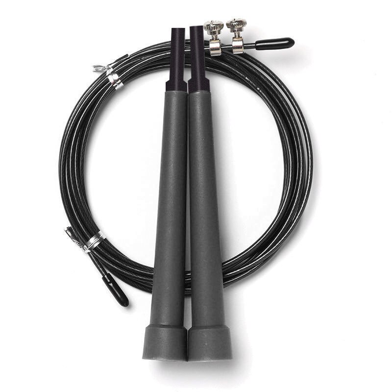 Crossfit Speed Jump Rope corda per saltare professionale per MMA Boxing Fitness salta allenamento allenamento con borsa per il trasporto cavo di ricambio: N1-Black