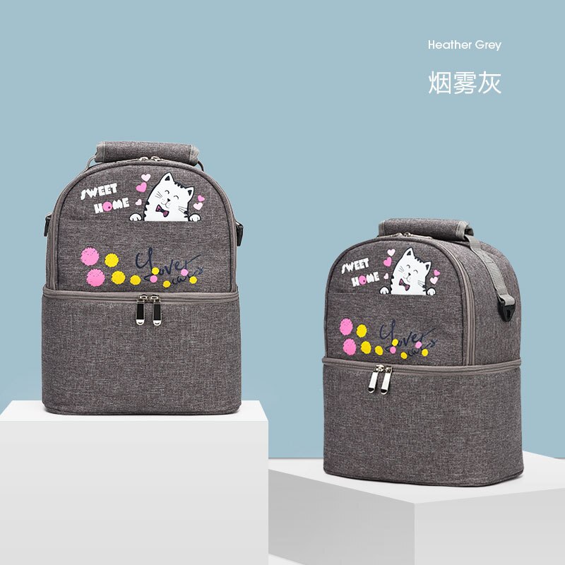 Sac à langer double couche pour maman, petit sac à dos pour maman, sac à langer pour bébé, organisateur de poussette, sacs isolants pour déjeuner: A1