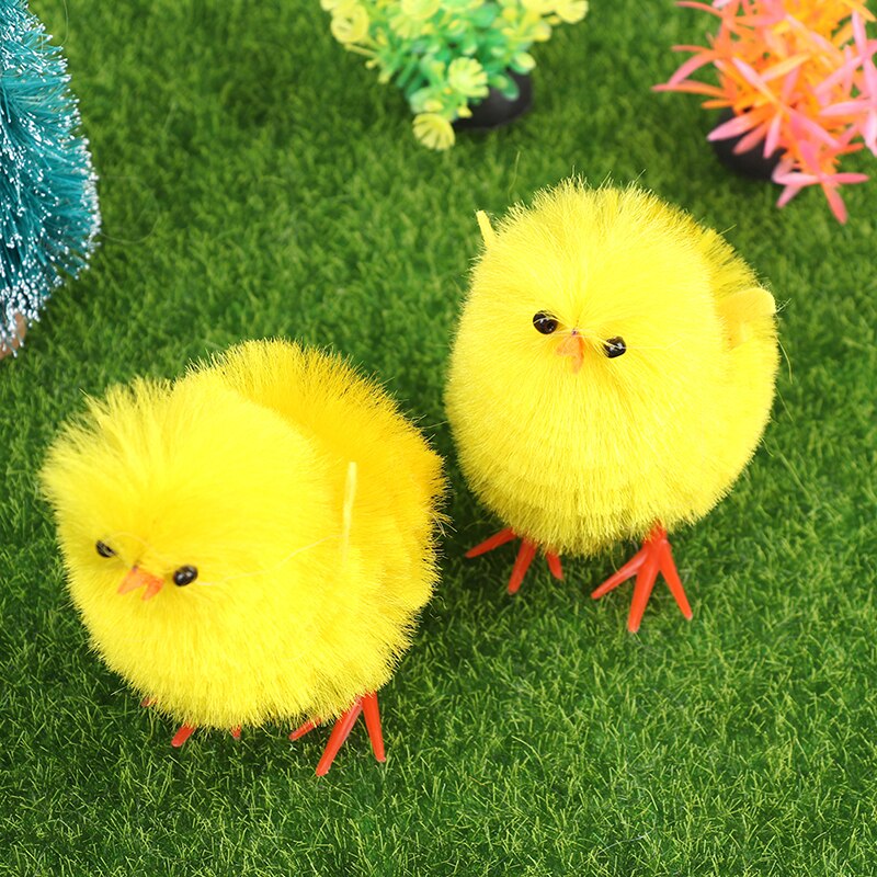 Simulation pâques poussin jaune Mini beaux jouets artificiels en peluche poulet de pâques pour enfants décoration de la maison