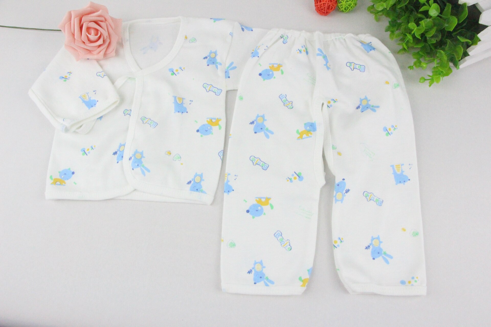 Baumwolle Baby Set Unterwäsche Tops + Hosen ein satz Infant Körper Umarmt Kleidung