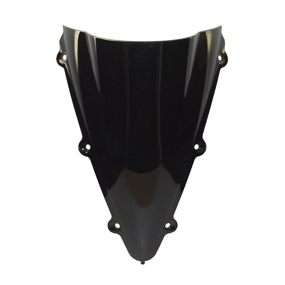 Double Bubble Front Windscreen Windshield Screen Fly Shield Wind Deflector For YAMAHA YZF-R1 YZF R1 YZFR1 RN12 2004 2005 2006: Dark Smoke