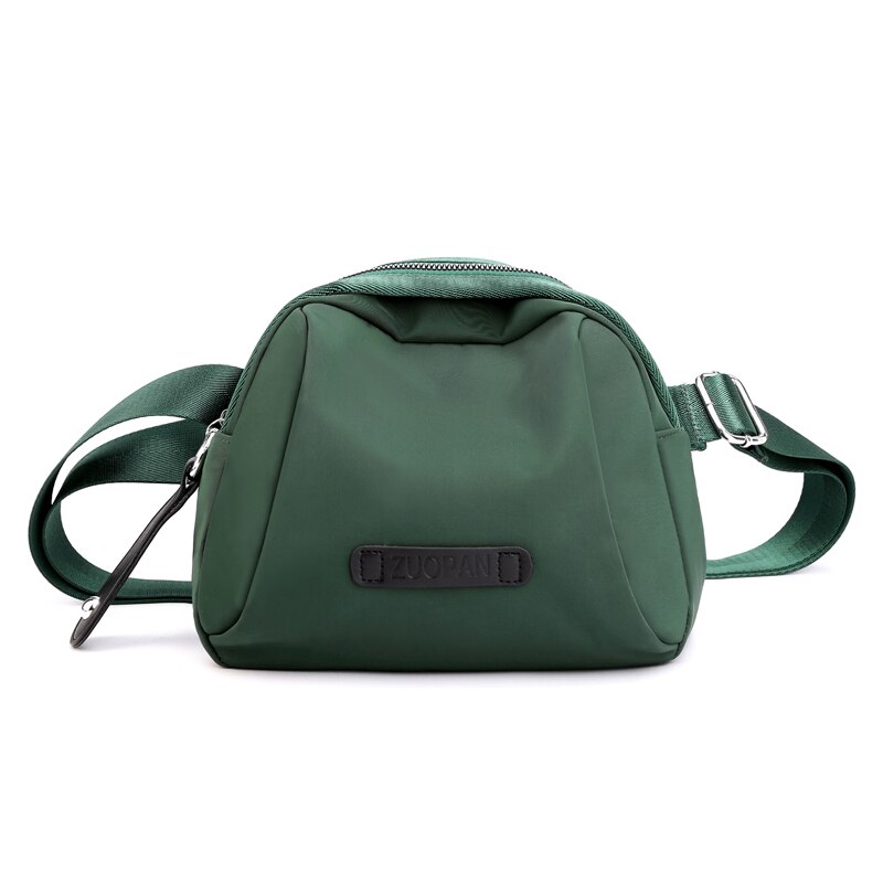 Casual Schoudertassen Vrouwen Effen Kleur Portemonnee En Handtassen Kleine Messenger Bag Nylon Crossbody Tassen Voor Vrouwen: Green