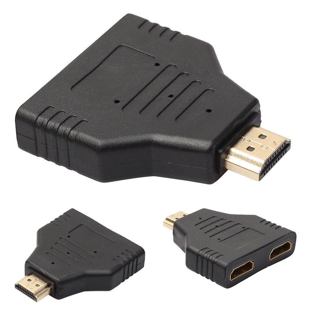 Hdmi splitter hane till dubbel hdmi hona 1 to 2- vägs splitter kabel adapter omvandlare för hd för tv för dh