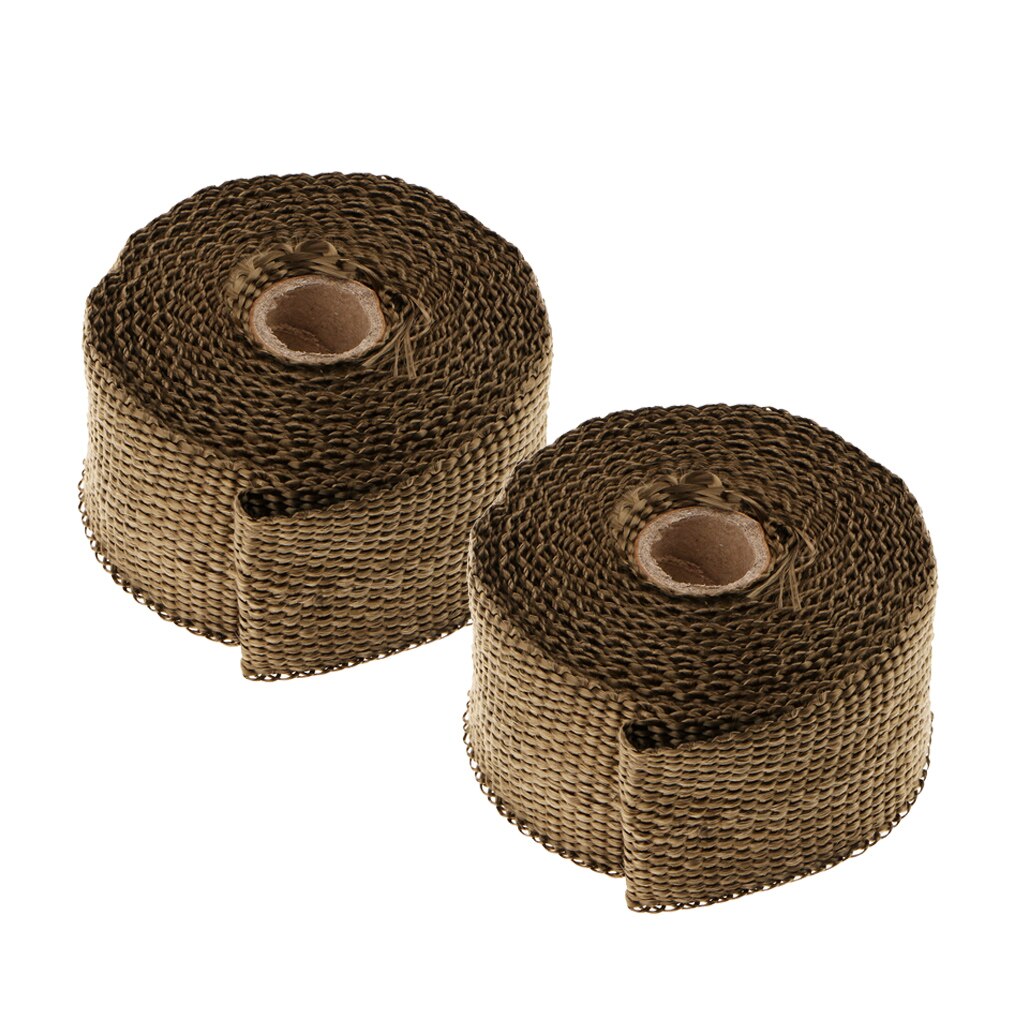 2 ruller mærke 2 tommer x 50ft titanium header manifold udstødningsfolie brun