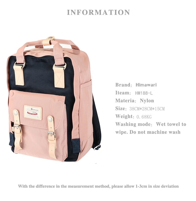 Himawari la escuela Mochila hombro bolso hombres Casual Mochila para adolescente Mochila laptop chicas de Mochila de