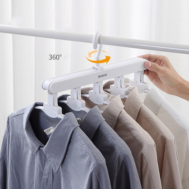 ECOCO 5 In 1 Clothes Rack Multifunction Shelves Multi-Functional Wardrobe Magic Clothes Hanger Coat Storage Organization