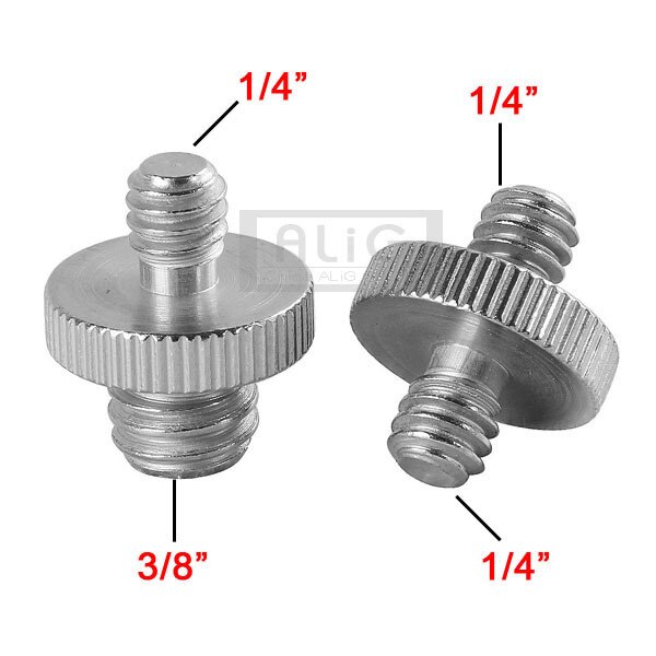 2 stks 1/4 1/4 Schroef Camera statief adapter schroef dubbele 1/4 ''slider bout photo studio accessoires