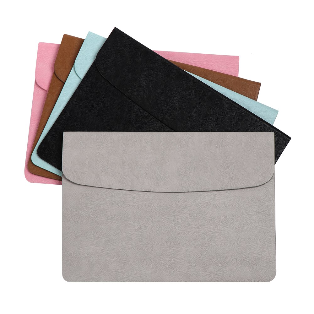 Lederen Laptop Sleeve Case Tas Cover Voor Macbook Air Pro Retina 11 12 13 15