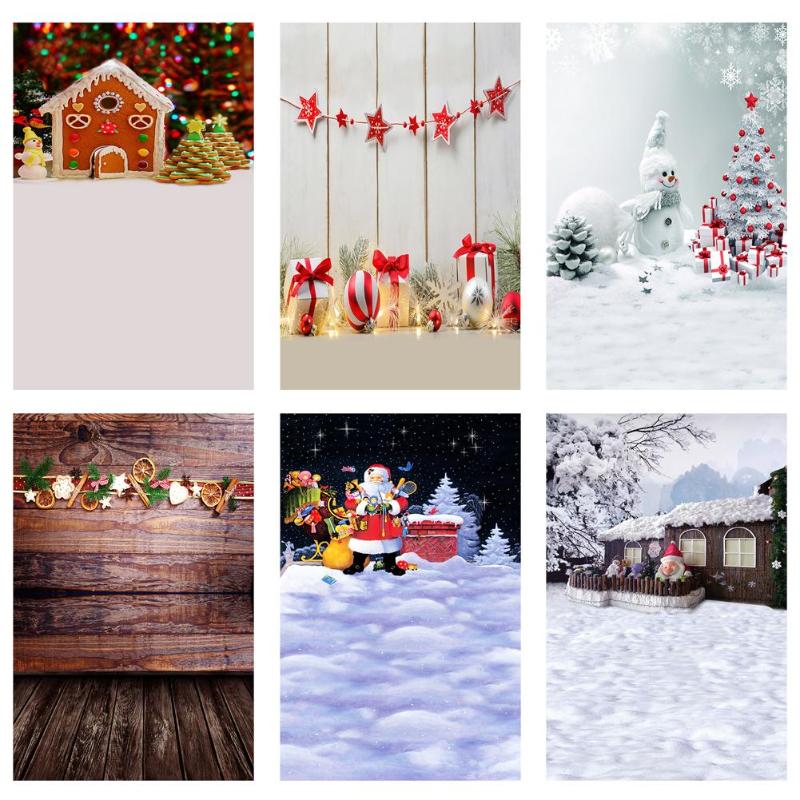 Christmas Tree Backdrop Fireplace Photo Background Snow Ground Wooden Wall Photography Backdrops For Photo Studio Family Decor