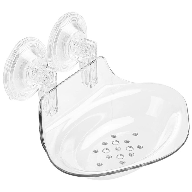 Zeep Houder Zeepbakje Vacuüm Zuig Zeepbakje Voor Badkamer Teller, Douche, Keuken-Clear