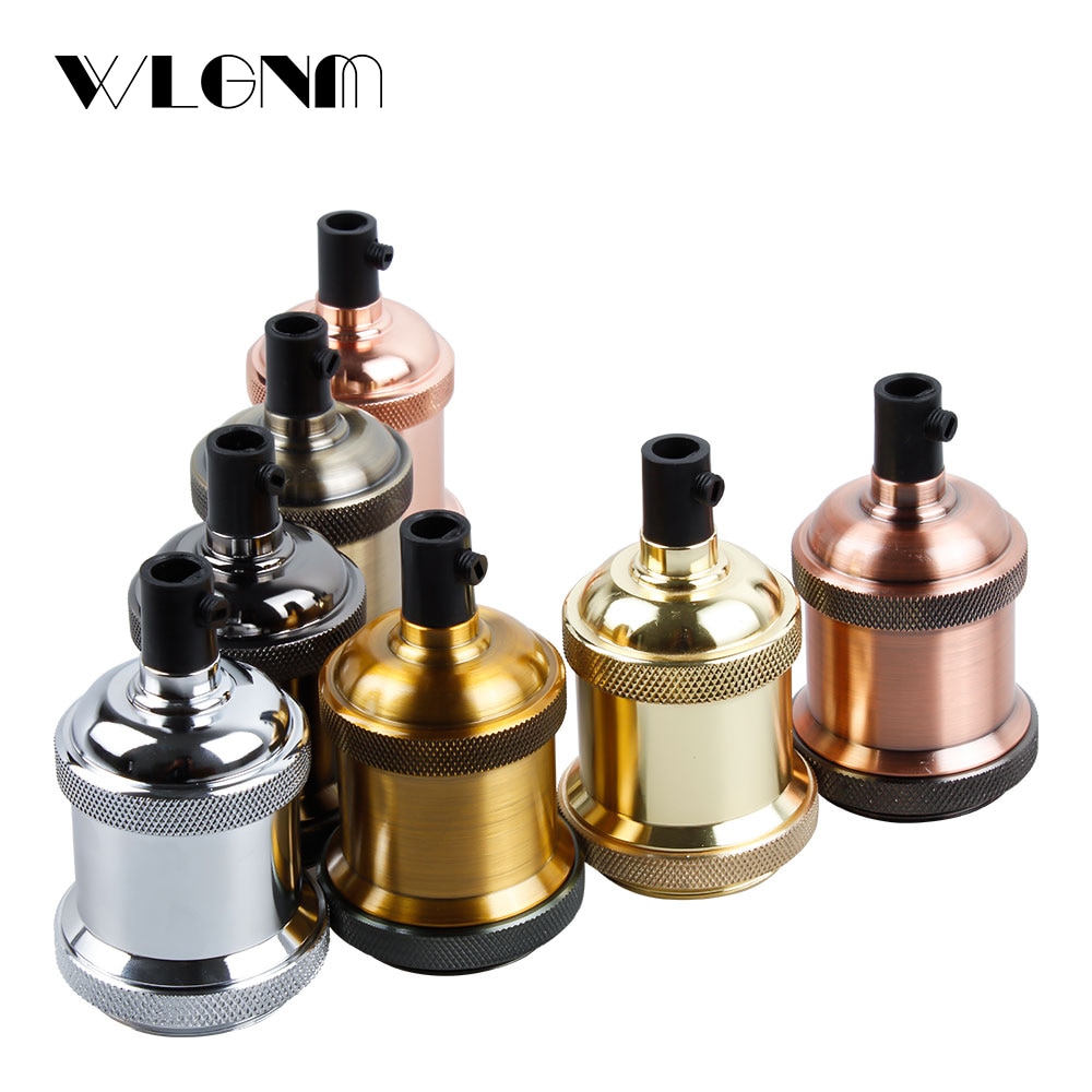 Vintage Edison Lamp Base Pendant light E27 Screw Bulb base Aluminum Light Socket Industrial Retro Fittings lamp holder Fixture