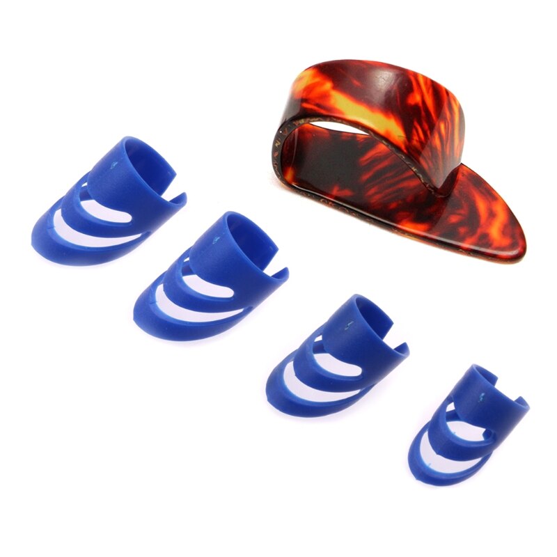 4 Stks/set Plectrums Wijsvinger Picks Voor Elektrische Akoestische Gitaren Ukulele: BL