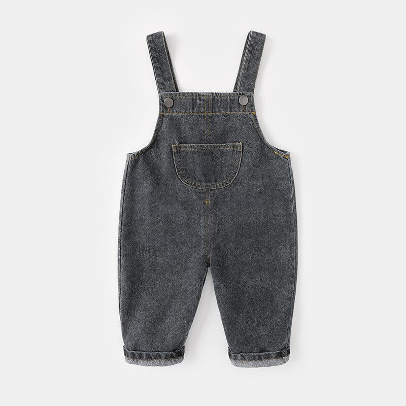 Baby Denim Overall Frühjahr Und Herbst Baby Hosen Jungen Netter Hosen Frühling Kleidung: Schwarz / 110