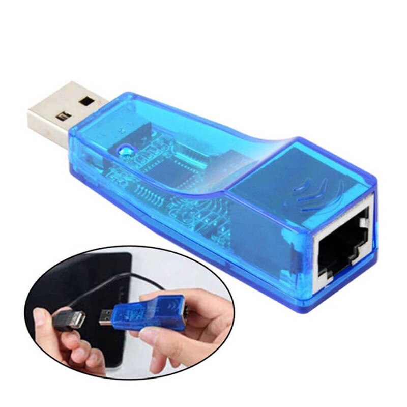 Adaptador de tarjeta de red USB a Lan RJ45, Conector de tarjeta de red cableada para PC, portátil, Win7