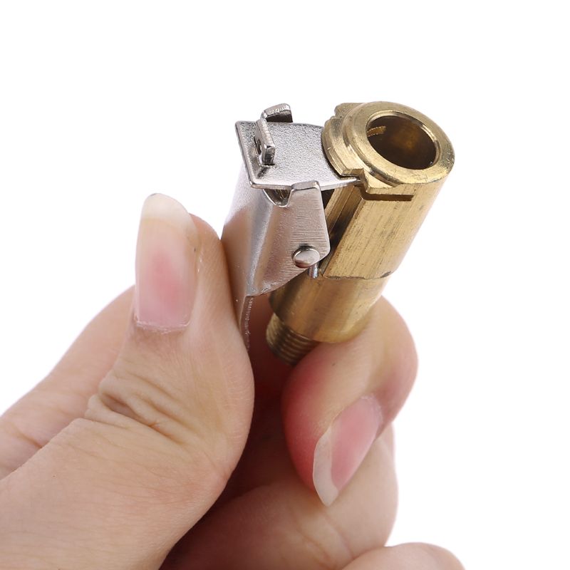 Car Tire Inflator Chuck Air Compressor Pump Lock on Nozzle Fast Conversion Head Clip Nozzle for Inflator