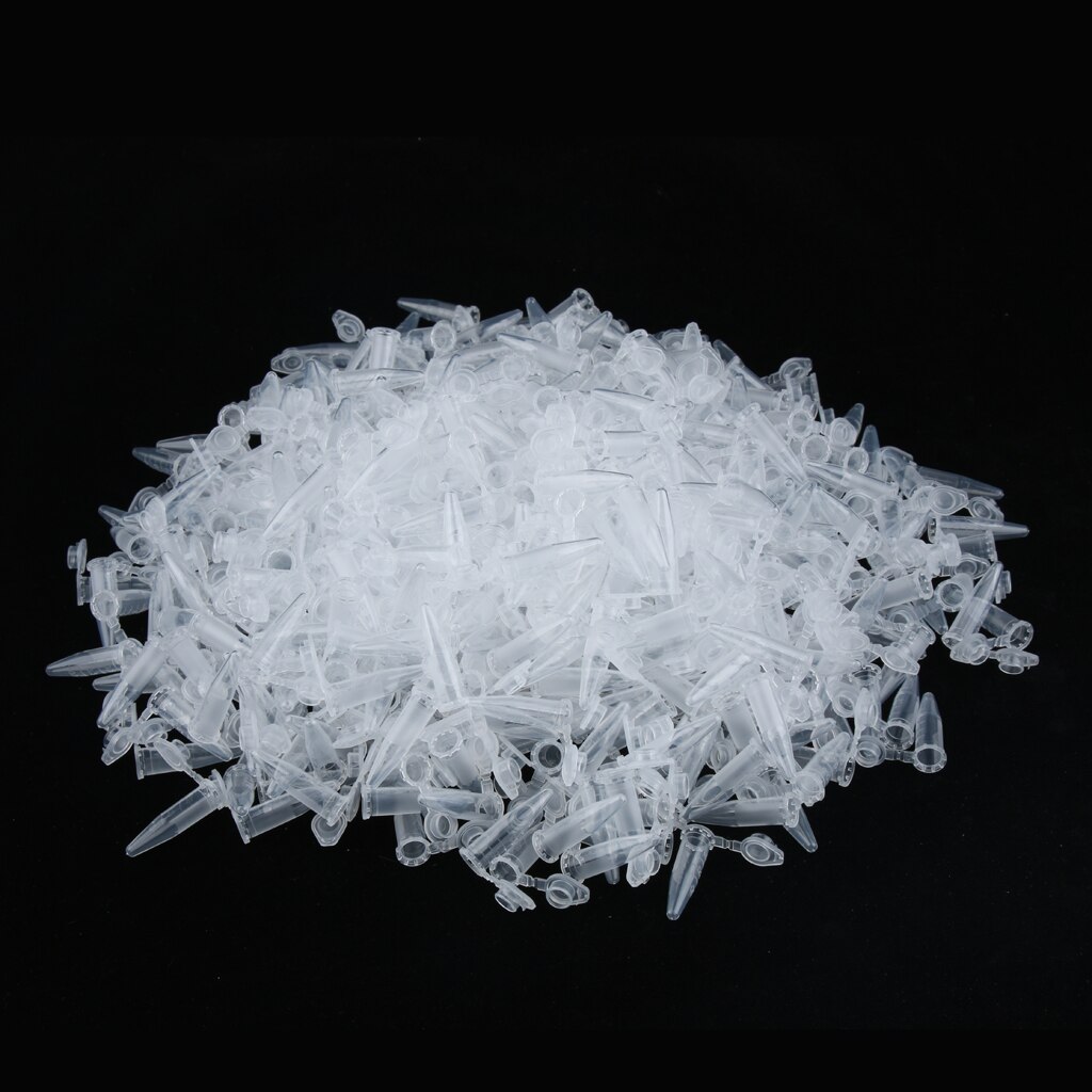 0.5ml Conical Microcentrifuge Tubes Graduated, Clear, Plastic, 1000 Pcs/Pack