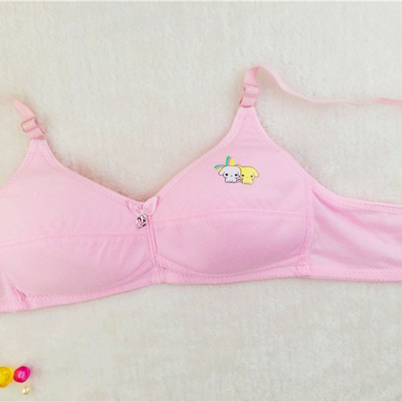 Bh voor jonge meisjes, tieners, zacht katoen, cartoon, geen stalen ring, student, verstelbare lingerie, ondergoed, tienermeisjes, comfortabele bh's