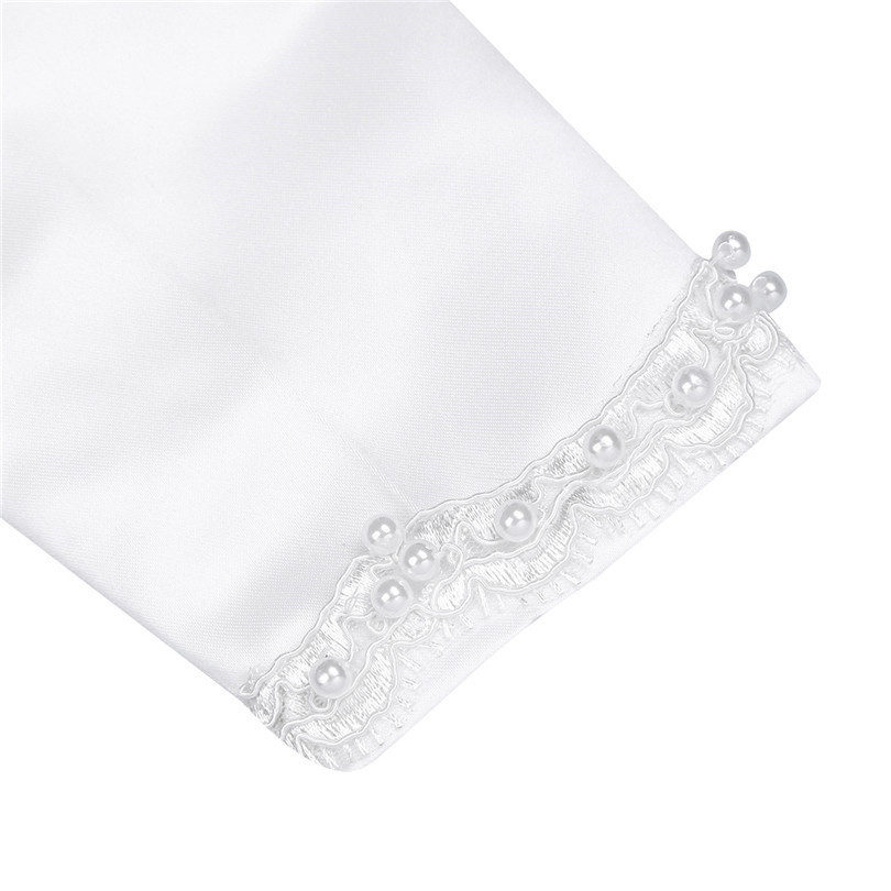 Bedårende jenter sateng elfenben låve jenter lange ermer perler bolero jakke skuldertrekk kort cardigan kjole festlig bryllup pakke inn jakke
