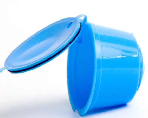 Coffee Filter 20ml Reusable Refillable Coffee Capsule Filters Baskets: Blue