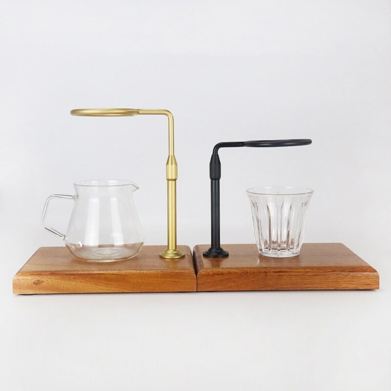 Kaffe filter holder træ base kaffe filter brygning hæld over kaffe station drypper stand drypper stand holder rack