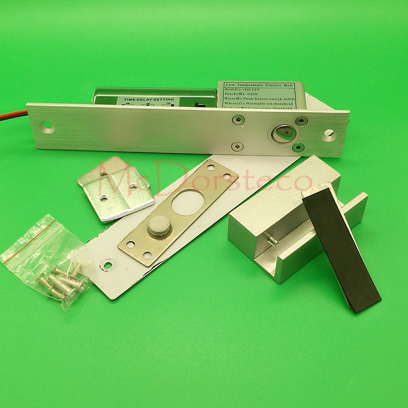 Access Control Glass Door Lock DC12V Fail Safe Electric Bolt Lock Security Lock Electric Mortise lock Timer Low emperature
