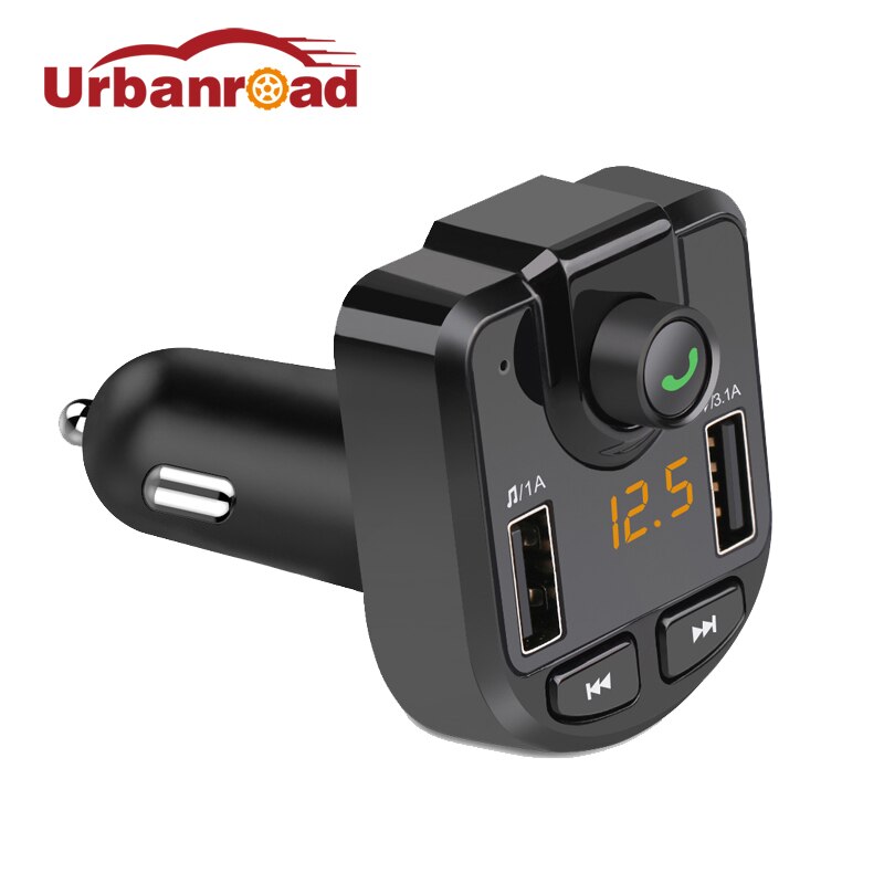 Urbanroad Dual USB Charger Fm-zender Auto Draadloze Bluetooth Mp3-speler Auto 4.1A Voor Iphone GPS Fm Modulator Met Spanning