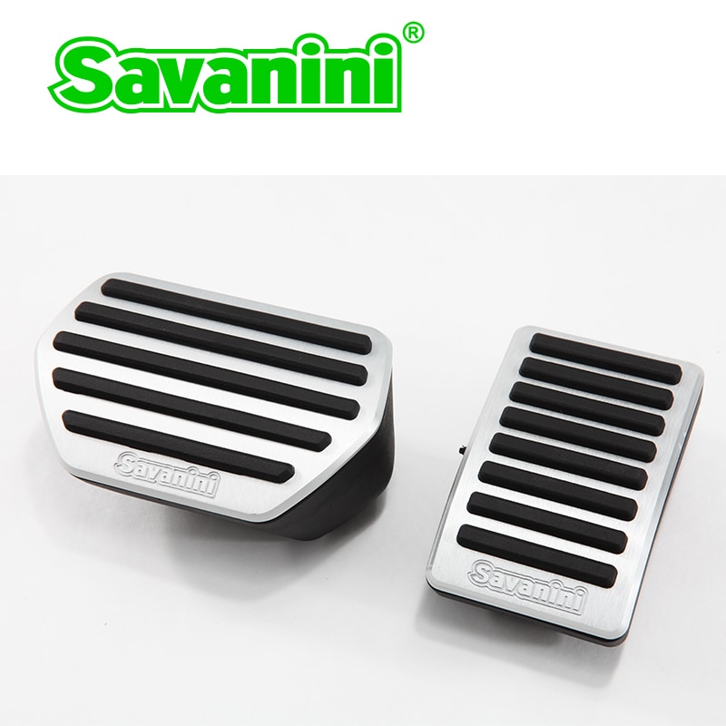 Savanini Footrest Brake Gas Accelerator pedal pad no drilling for Peugeot 508/Citroen C5 AT/MT. Alumnium alloy Non slip