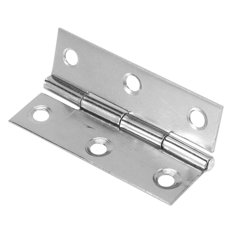 2.5 inches Long 6 Mounting Holes Stainless Steel Butt Hinges 20 Pcs (Pack of 20)