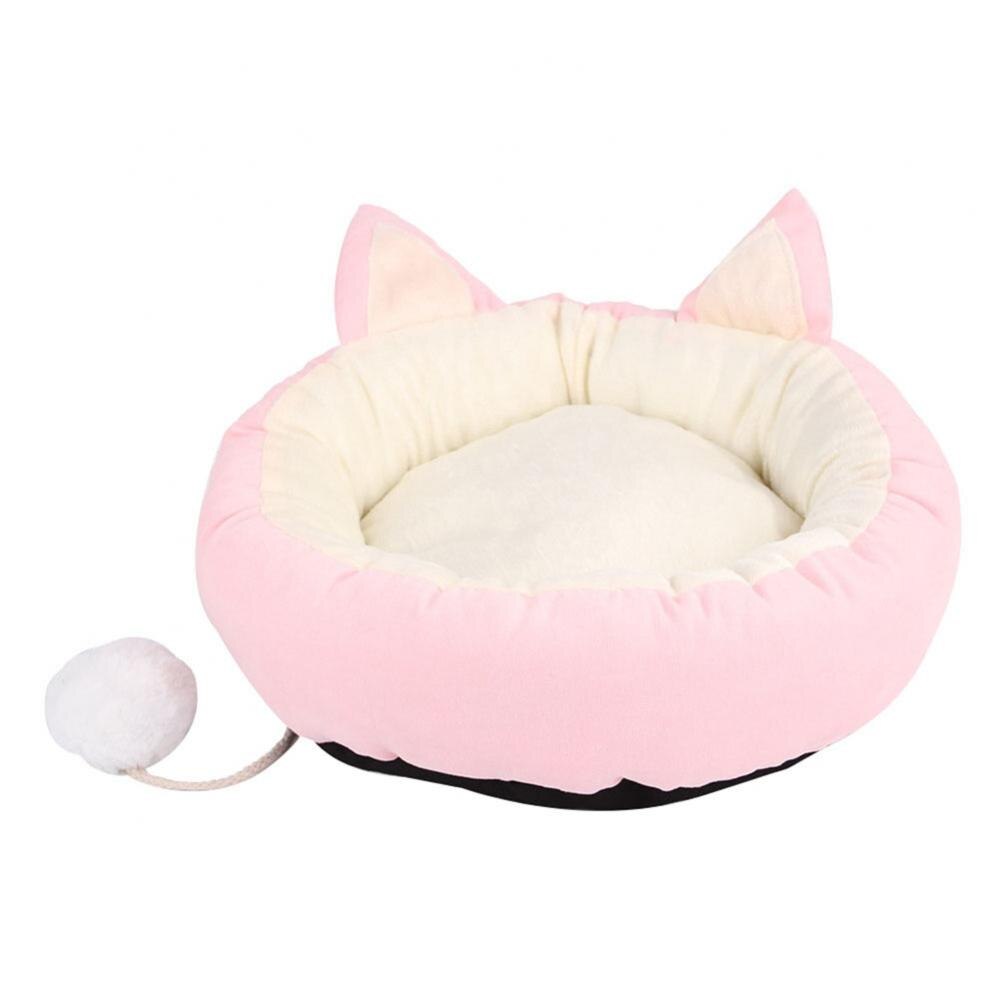 40% Offres Spéciales! Nid en peluche pour chien et chat, doux, pour l'hiver, chiot, chaton, , rond, maison, lit, fournitures: Pink L
