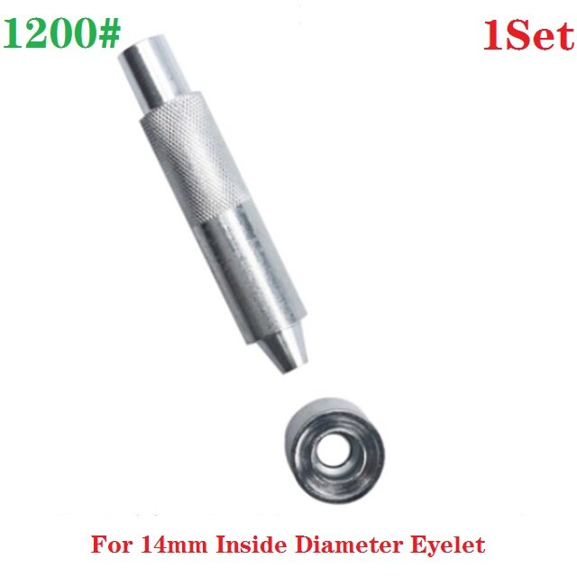 Tee itse nahkainen asennuspainike vahva ontto rei'itysläpivienti metallisilmukat hyvä kankaalle kenkä vaatteet nahka (3-20mm): 14 mm 1200