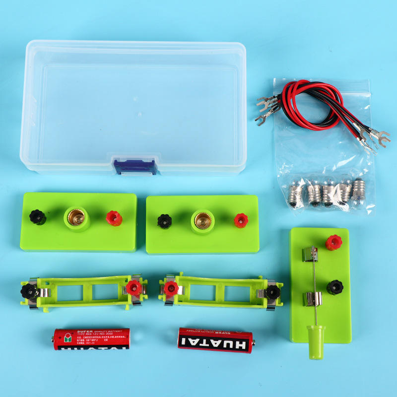 Kit d'apprentissage de circuit électrique de base pour enfants, bricolage physique, jouets manuels, expérience STEM, outils AV pratiques,: Default Title